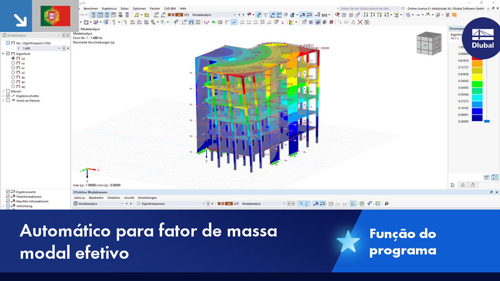Representação de métodos automatizados para alcançar fatores eficazes de massa modal em cálculos de mecânica estrutural