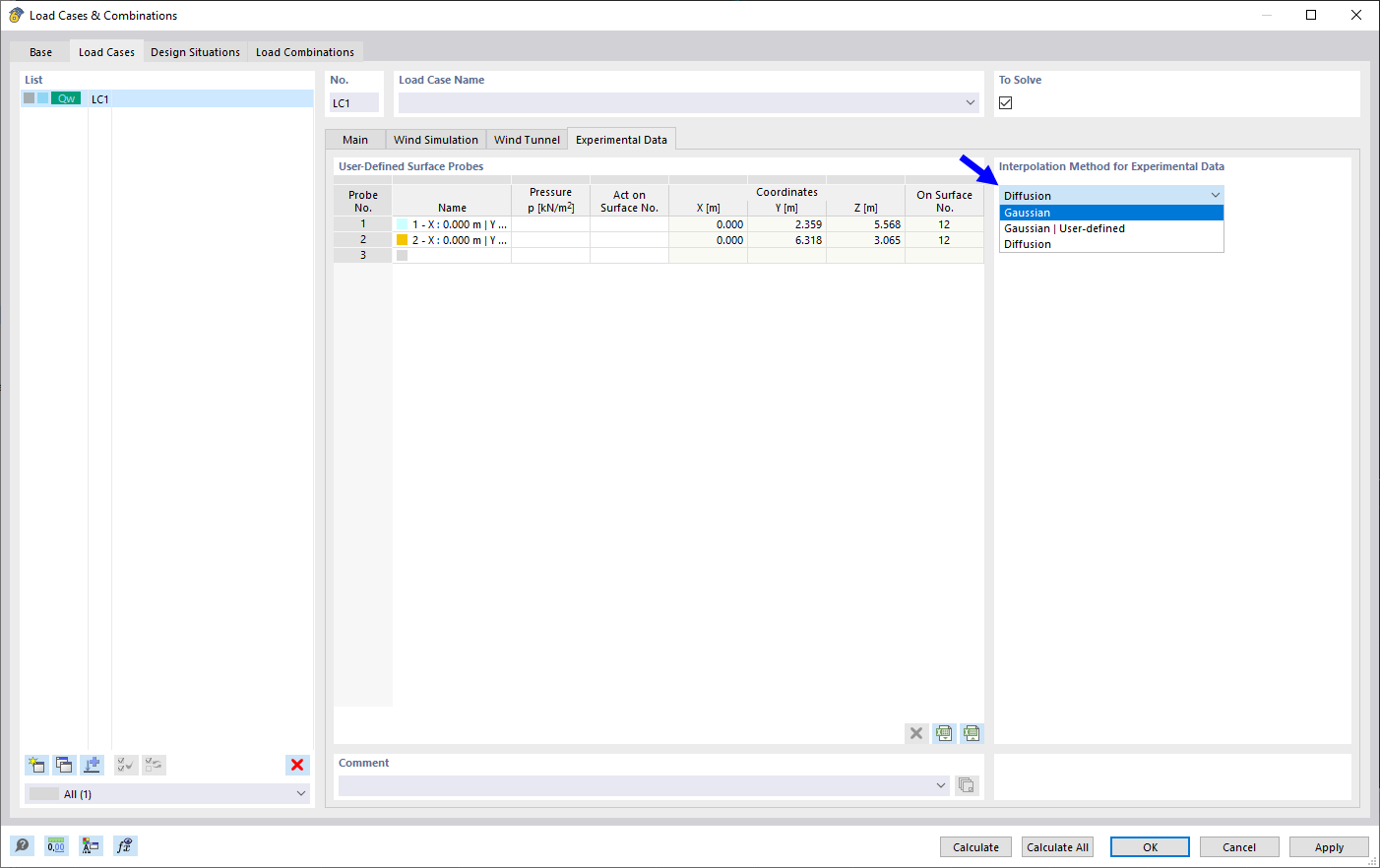 Dados experimentais, métodos de interpolação