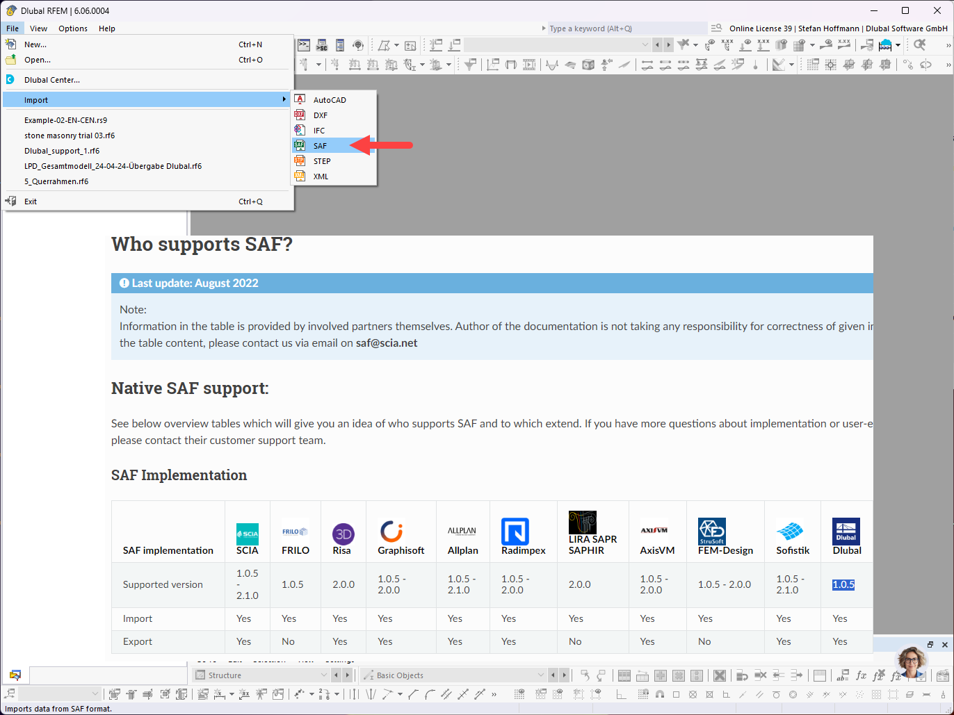 FAQ 005505 | Recebo um erro ao importar um ficheiro .xml do SCIA para o RFEM 6. Como é que posso importar ficheiros do SCIA para o RFEM 6?