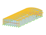GT 000487 | Dimensionamento da estrutura de aço de um pavilhão desportivo com um vão de 32 metros e uma cobertura