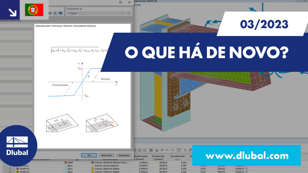 Representação de novas funções no RFEM 6 e no RSTAB 9, atualização de março de 2023