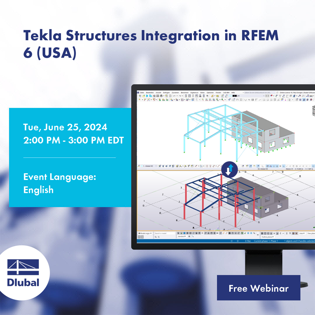 Integração do Tekla Structures no RFEM 6 (EUA)