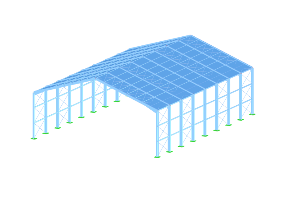 Estrutura de hangar de aço