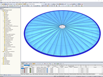 Modelo da cobertura do pátio interior no campus da SMS em Mönchengladbach, Alemanha