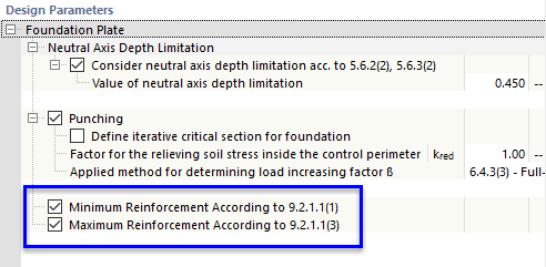 Fundações de betão | Armadura mínima e armadura máxima