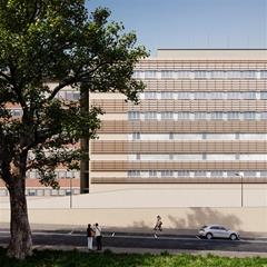 Edifício Volano no Hospital Siena em Itália, demonstrando elementos de planeamento estrutural