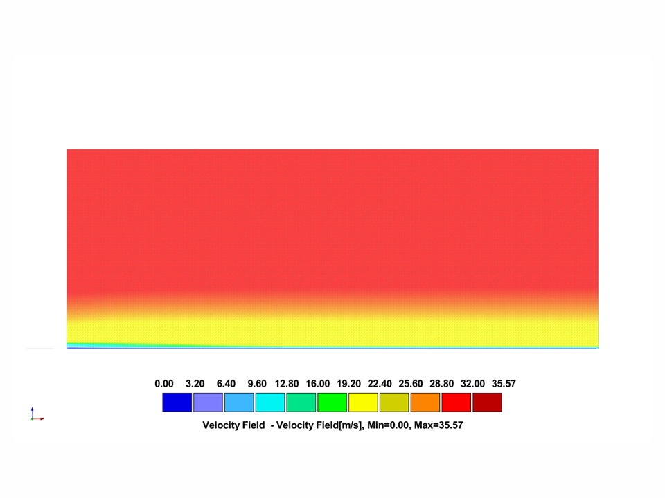 Visualização de resultados do campo de velocidade do vento para a categoria de terreno II no RWIND 3.