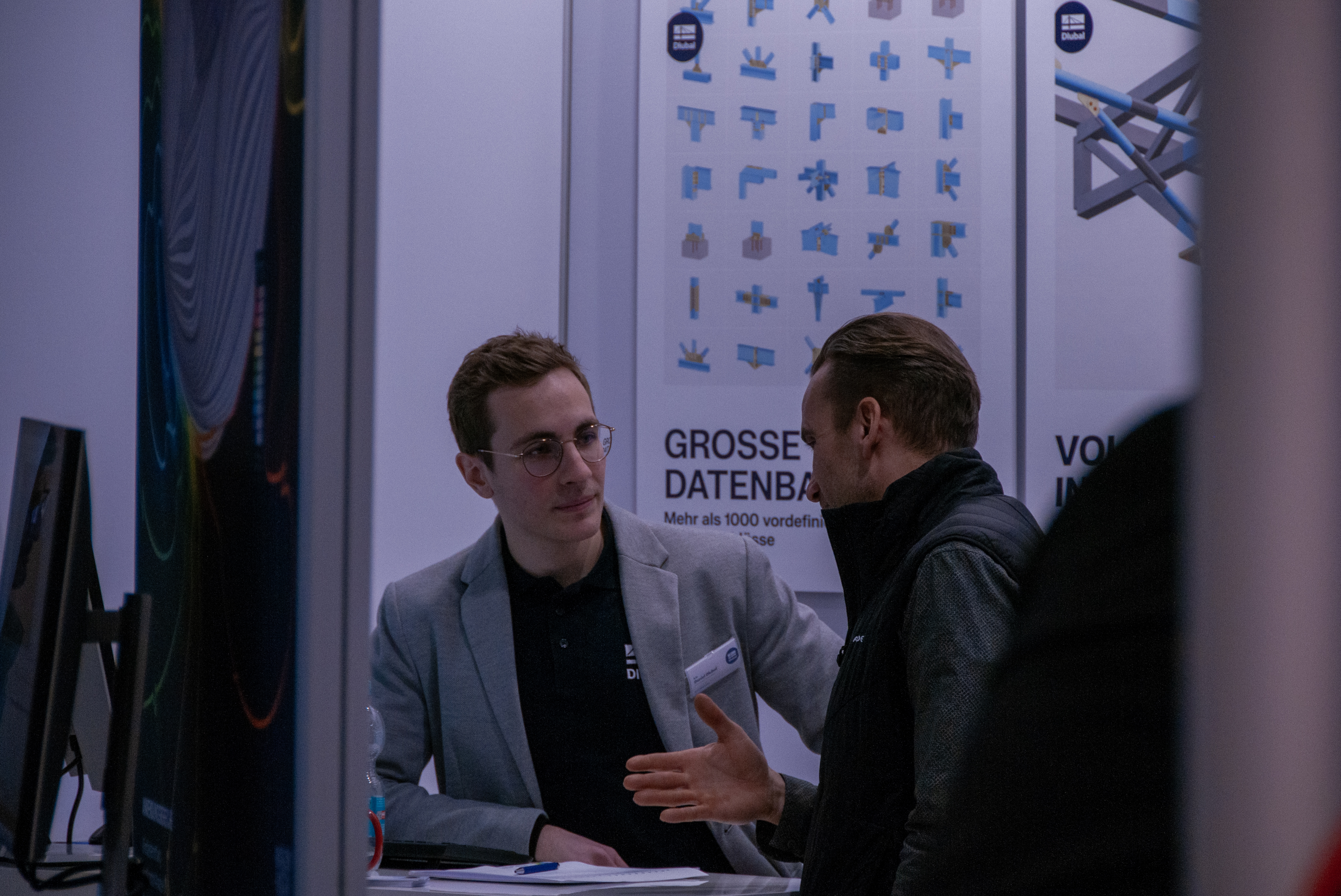 Stand na feira BAU 2025 em Munique focada na engenharia civil