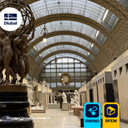 Imagem a representar dados de simulação para otimização térmica e estratégias de ventilação natural no Museu d’Orsay em França