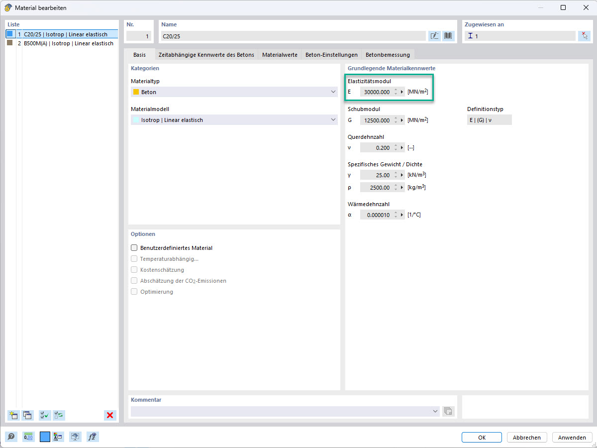 Ilustração da propriedade de material do módulo de elasticidade como representação da relação tensão-deformação