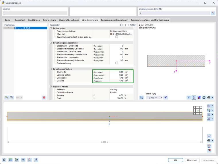 Vista detalhada da disposição da armadura com varões visíveis