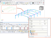 A imagem mostra a opção "Gerar barras" no RFEM 6 durante a importação de ficheiros DXF, apresentando definições de interface para modelação estrutural.