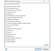 Importar definições do GUI