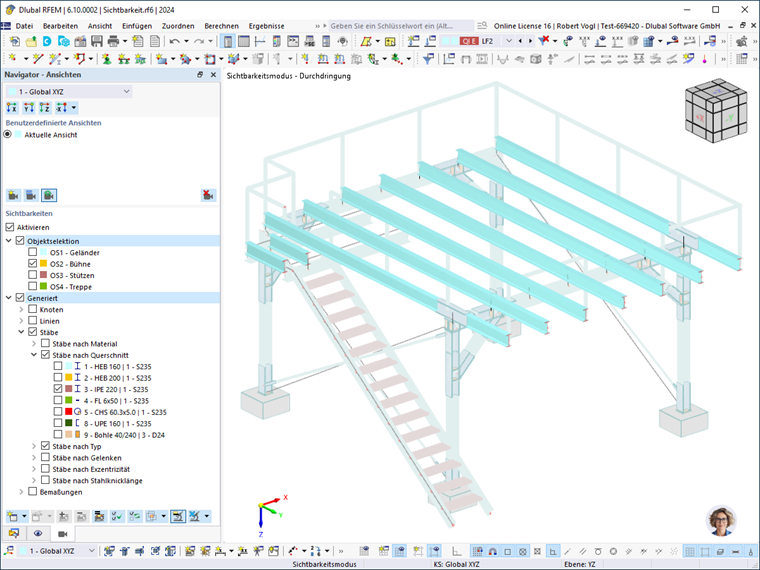 Ativar interseção de seleções de objetos e visibilidades geradas
