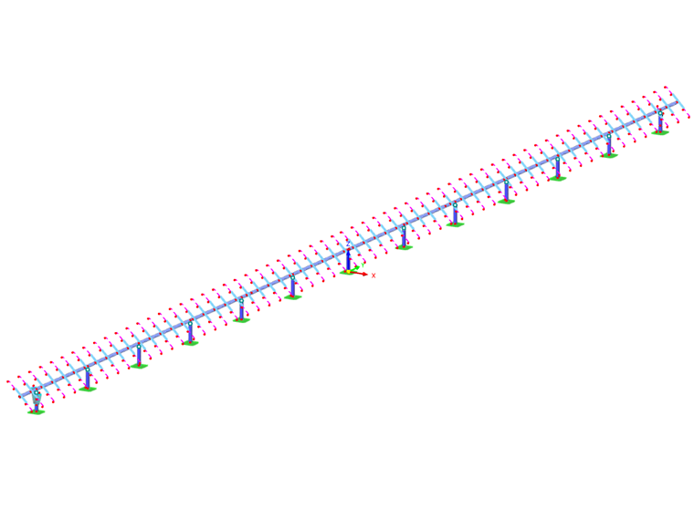 Modelo de rastreador solar (© Axial Structural Solutions)