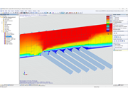 Campo de velocidades de rastreadores solares no RWIND © Axial Structural Solutions