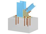 Modelo 005690 | Base de pilar com ligação diagonal aparafusada