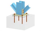 Modelo 005734 | Base de pilar com ligação diagonal aparafusada