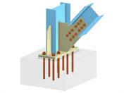 Modelo 005773 | Base de pilar com ligação diagonal aparafusada