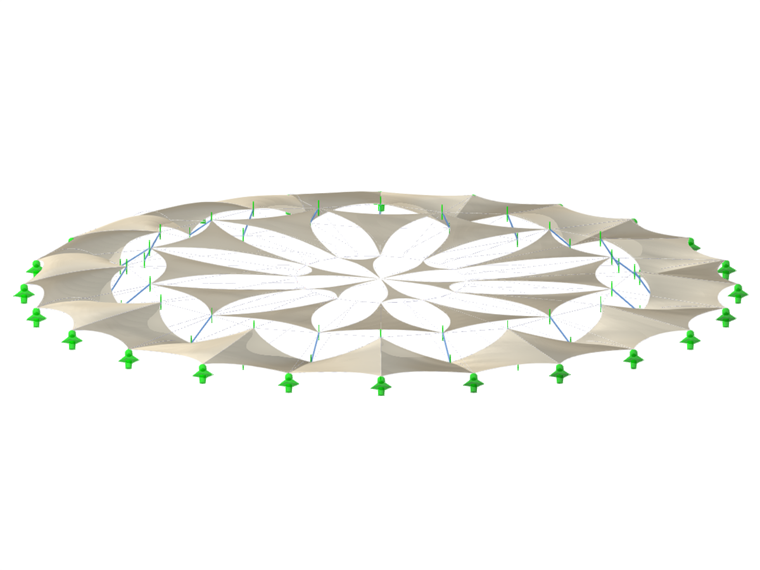GT 000531 | Dimensionamento e análise de cobertura com membranas tensionadas na praça de touros de Málaga