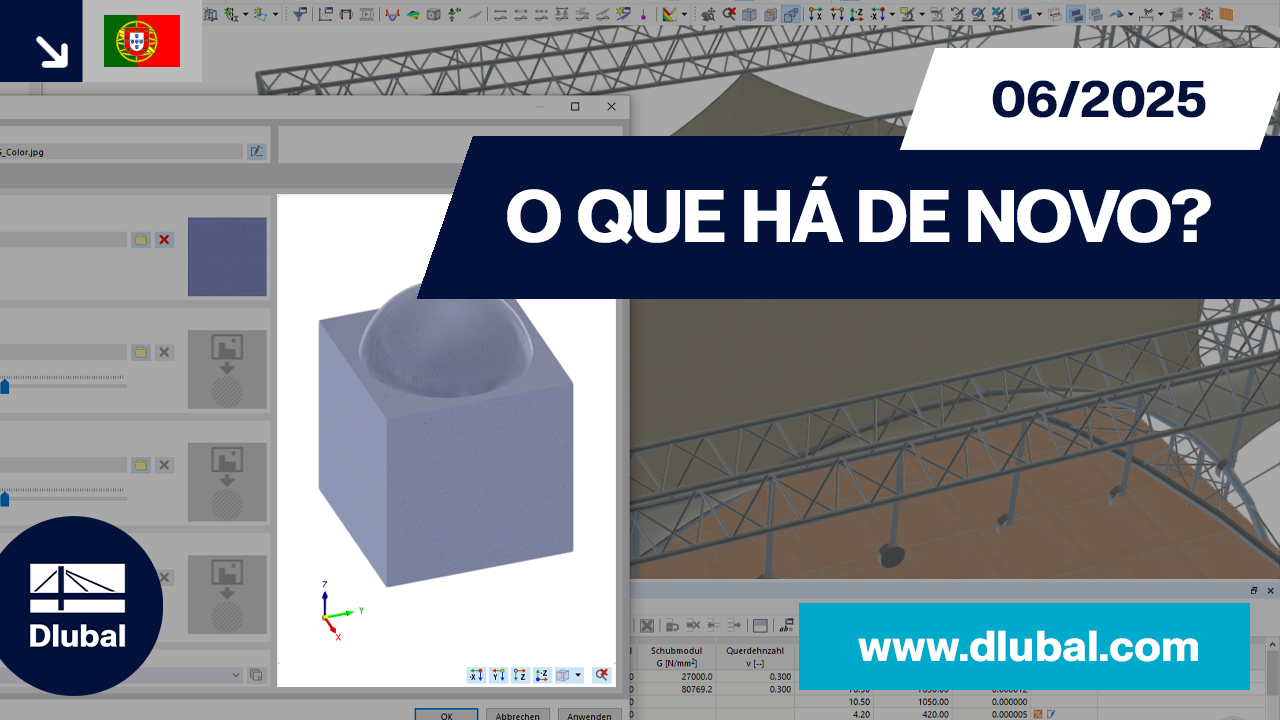 Novas funções do RFEM 6 e RSTAB 9 na versão WIN 06/2025