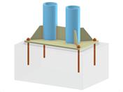 Modelo 005842 | Base de pilar com dois pilares CHS