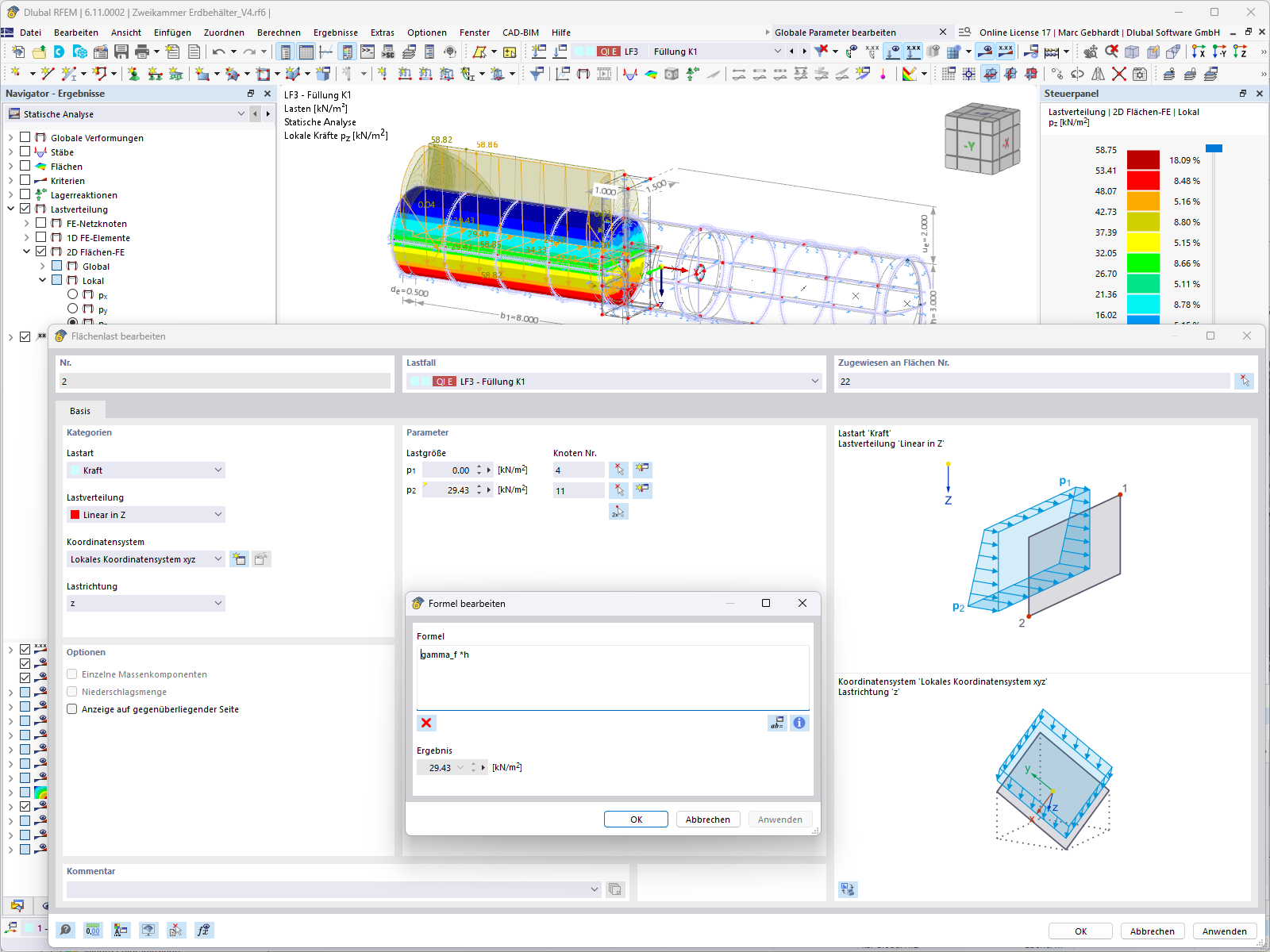 KB 001968 | Recipiente de duas câmaras embutido com flutuação