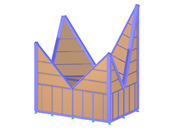 Modelo de Hanji House com estrutura de pórtico em LVL e contraventamentos de painéis OSB, concebida por Stefano Boeri Architetti e Ergodomus.