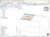 RFEM 6 utilizado para dimensionar e analisar uma instalação solar na cobertura do edifício.
