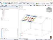 RFEM 6 utilizado para dimensionar e analisar uma instalação solar na cobertura do edifício.