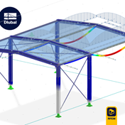 Pavilhão com superfície de transferência de carga