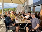 Equipa de Leipzig no parque de canoagem de Markkleeberg