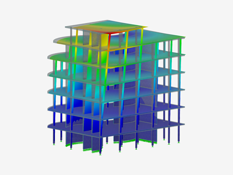 Análise modular resultante de estrutura de betão armado