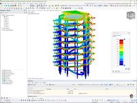 Modelo 3D de uma torre de observação com deformações