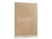 Página de rosto do manual de modelação computacional e dimensionamento estrutural CLT, incluindo fundamentos teóricos e exemplos práticos.