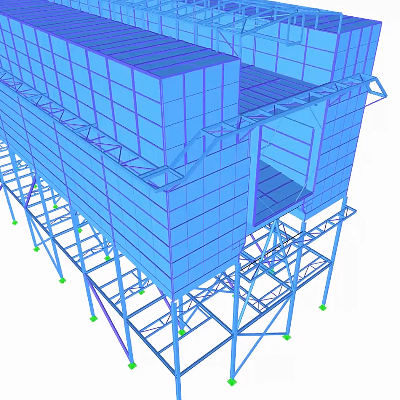 A planta de filtros Medupi foi projetada para geração de energia a carvão, apresentando elementos de engenharia e construção complexos.