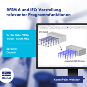 RFEM 6 e IFC: introdução de funções relevantes do programa