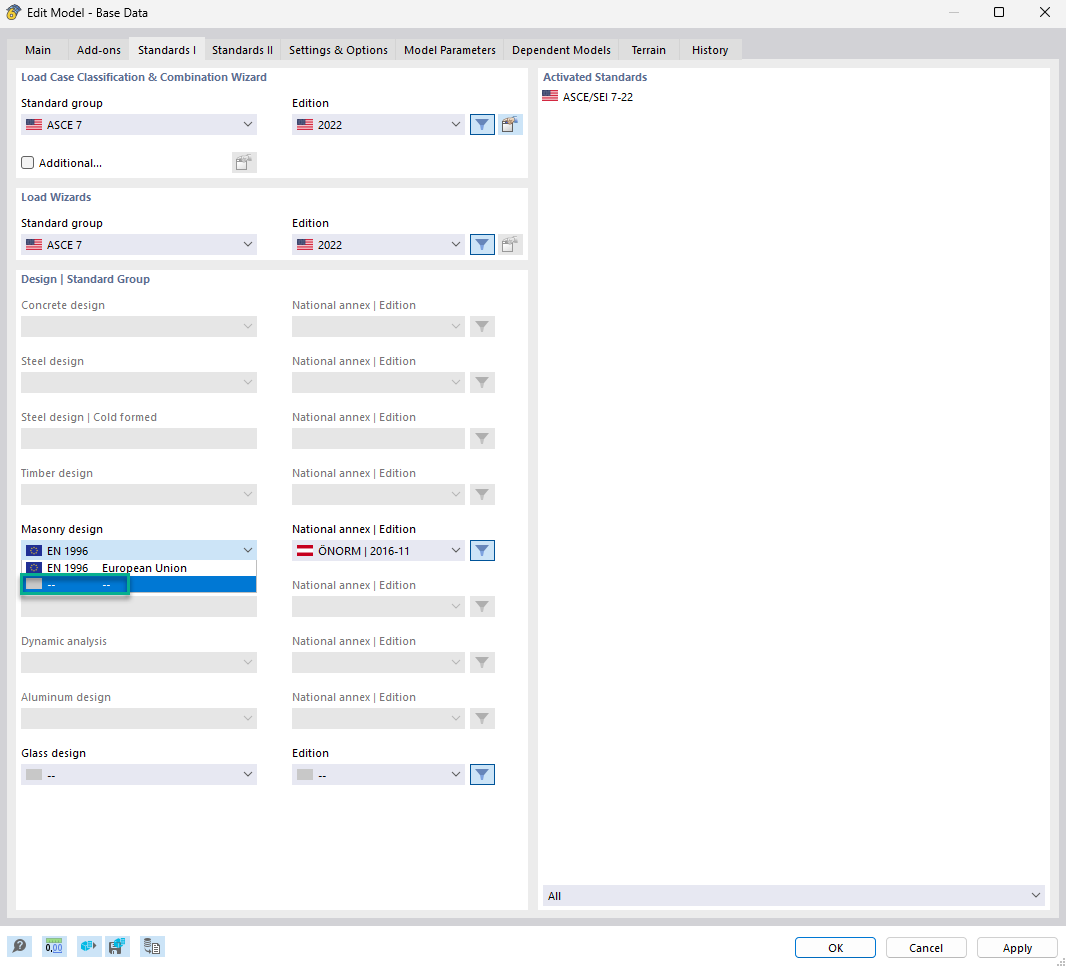 Alvenaria é calculada com modelo de material isotrópico e plástico sem norma.