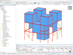 Modelo de estrutura de aço do nível "Water" do Bent on Destruction no RFEM.