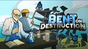 A imagem mostra um modelo digital que simula a destruição de objetos no jogo "Bent on Destruction" da Impulse Control.