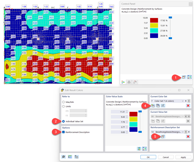 Aplicação do conjunto de designação de armadura