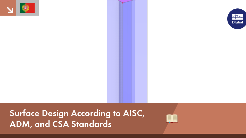 Dimensionamento de superfícies de acordo com as normas AISC, ADM e CSA