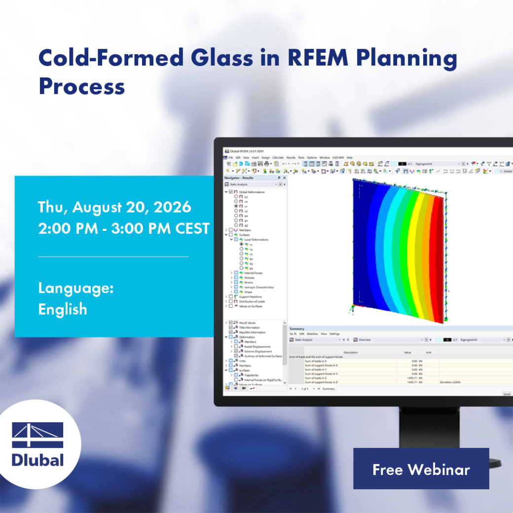 Vidro Conformado a Frio no Processo de Planejamento do RFEM