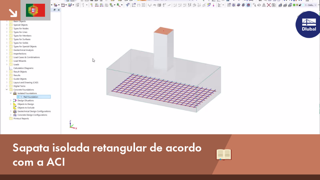 Dimensionamento de Sapata Isolada Retangular de Acordo com o ACI