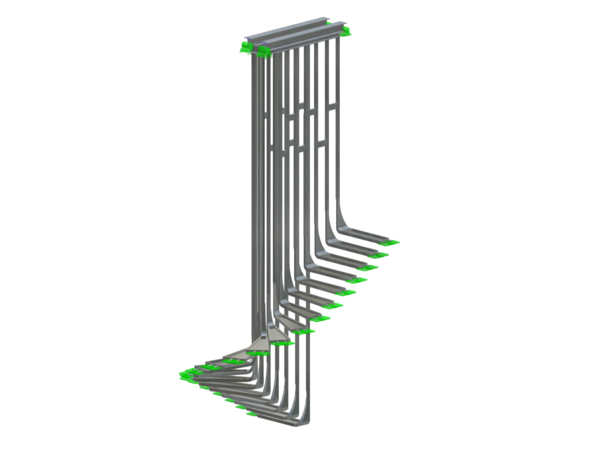 Modelo de escada A para cobertura da torre Schuylkill