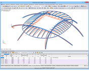 Деформации кровли стадиона (17 791 стержень)