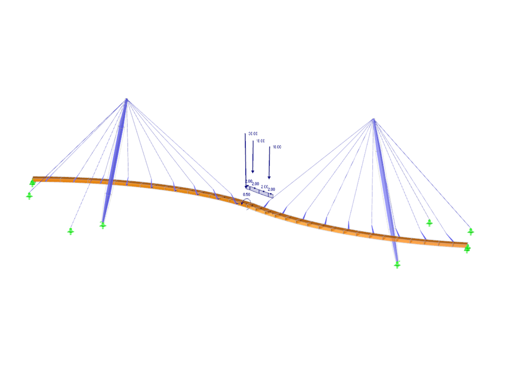 Дополнительный модуль RF-MOVE/RSMOVE для RFEM/RSTAB | Создание загружений для стержней из движущихся положений нагрузки