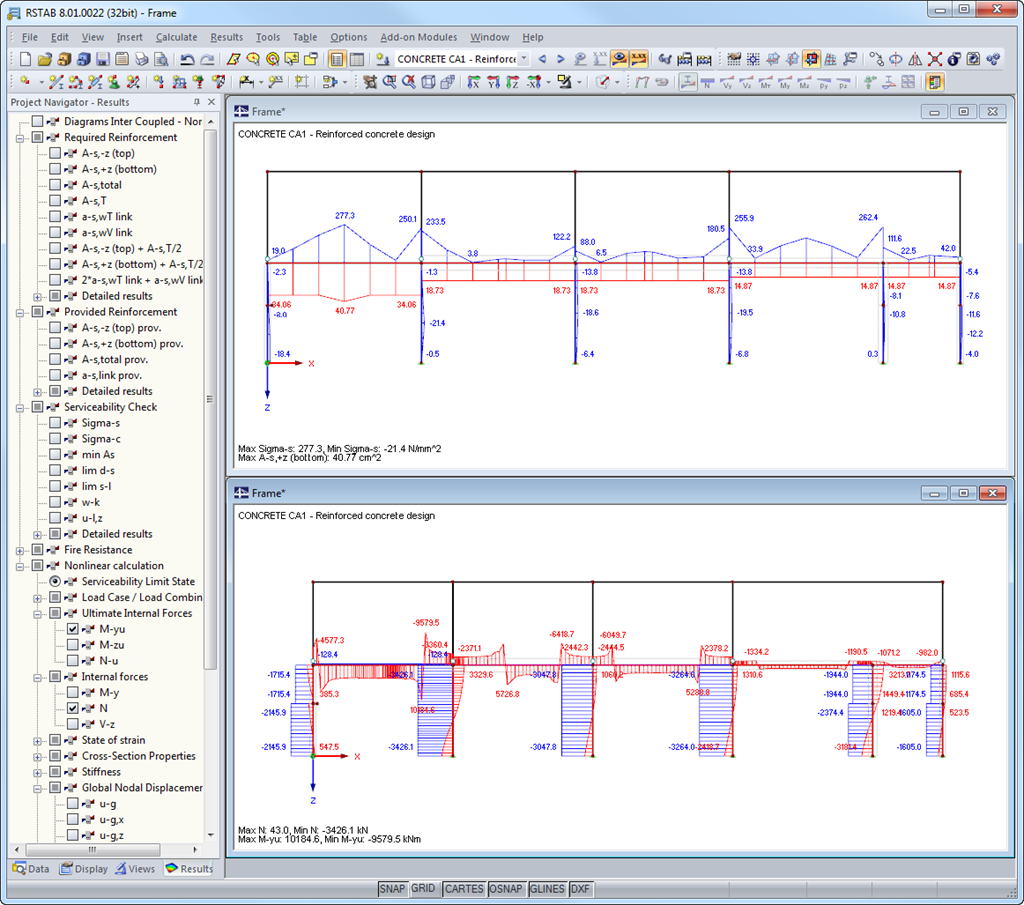 Отображение результатов