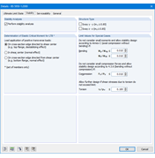 Detaileinstellungen zur Bemessung
