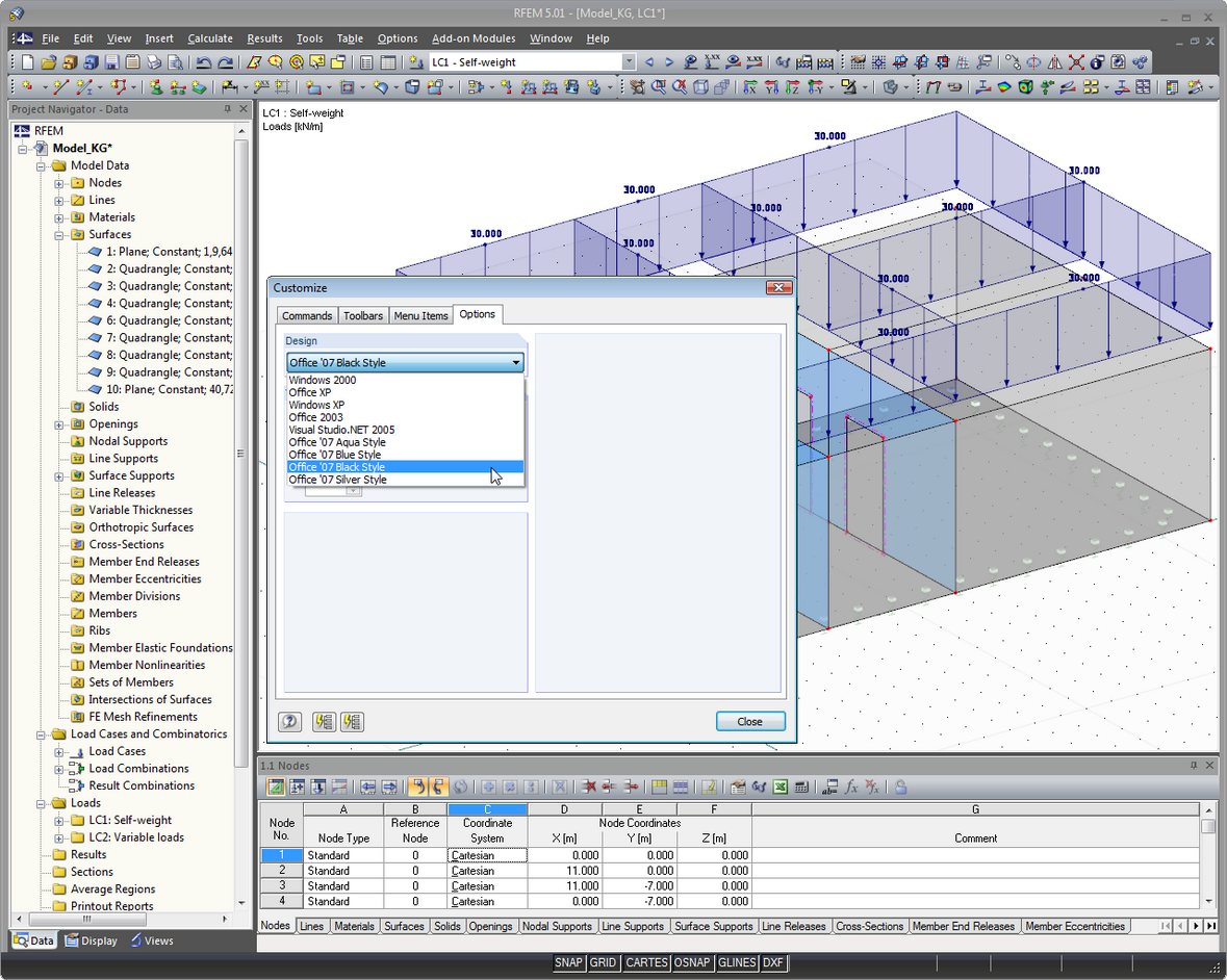 Office 2007 черный стиль